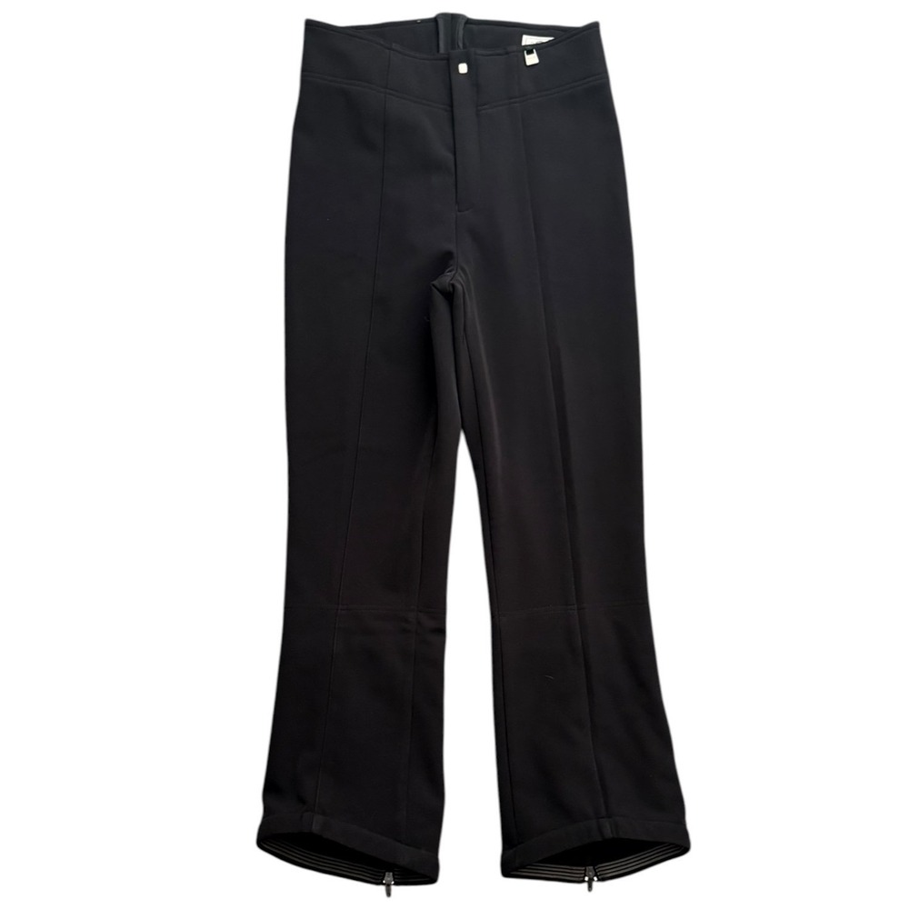 NILS Ski Pants Women 8 Short Black Entrant Stretch Fleece Lined Waterproof Flare